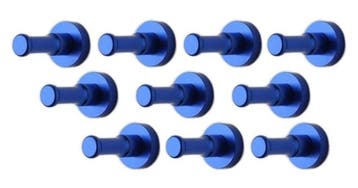 Set van 10 metalen kledinghaken, kapstok, donkerblauw, Verzenden