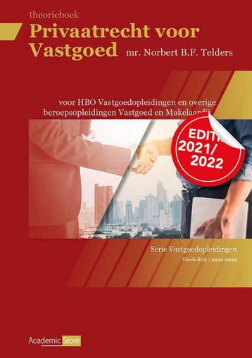 Privaatrecht voor Vastgoed / Serie Vastgoed Opleidingen / 18, Boeken, Schoolboeken, Verzenden, Gelezen, N.B.F. Telders