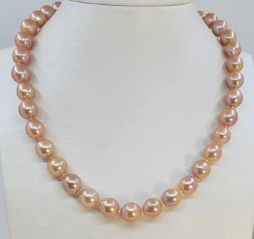 Zonder minimumprijs - Halsketting 9,5×11 mm Golden Pink
