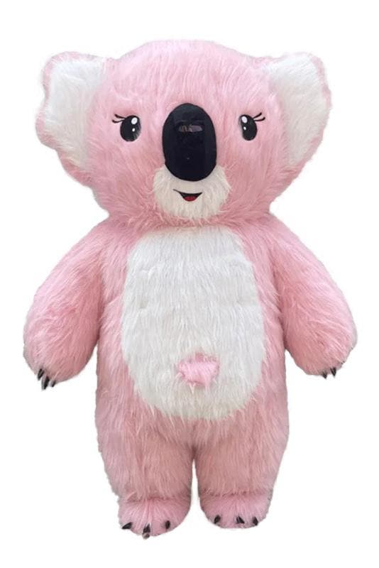 KIMU® Groot Opblaas Kostuum Koala Roze 2.6 Meter Opblaasbaar, Kleding | Heren, Carnavalskleding en Feestkleding, Nieuw, Ophalen of Verzenden