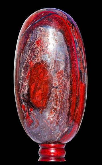 10,17 kg rode hematitiseerde jaspiliet Lingam - India - 28