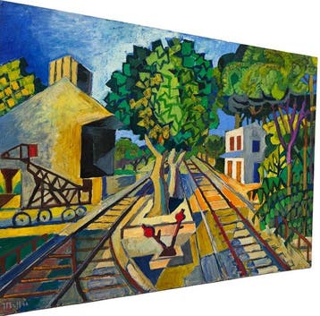 Armand Meffre (1929–2009) - La Gare de Robion n°1, Antiek en Kunst, Kunst | Schilderijen | Klassiek