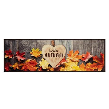 vidaXL Keukenmat wasbaar herfstprint 60x180 cm fluweel, Verzenden, Nieuw