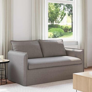 vidaXL bank / zetel Taupe 156 x 82 x 85 cm Stof, Verzenden, Nieuw