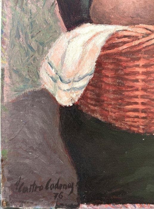 José Antonio Castro Cadenas (1926–2006) - Mujer en paisaje, Antiek en Kunst, Kunst | Schilderijen | Klassiek