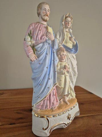 Beeld, Heilige Familie - 25.5 cm - Biscuit porselein