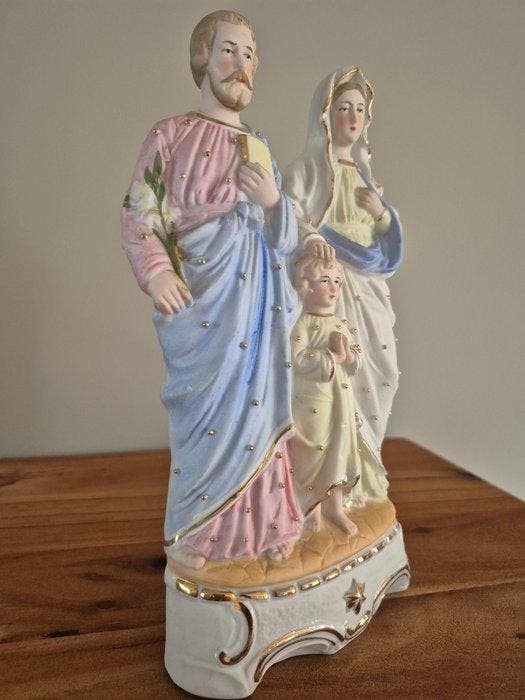 Beeld, Heilige Familie - 25.5 cm - Biscuit porselein, Antiquités & Art, Art | Objets design