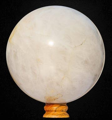Museumkwaliteit 14,98 kg witte en oranje kristallen bol - 22