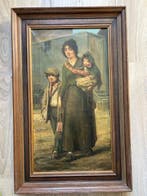 J. L. van Ishoven (1870-1931) - Moeder met kinderen, Antiek en Kunst, Kunst | Schilderijen | Klassiek