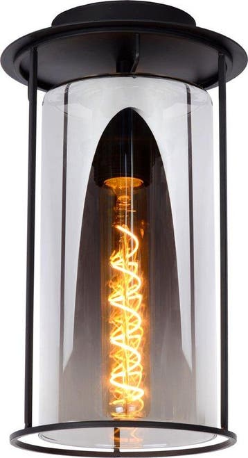 2dekans | Lucide DOUNIA Plafonnière - Ø 17 cm - E27 - Zwart, Ophalen of Verzenden