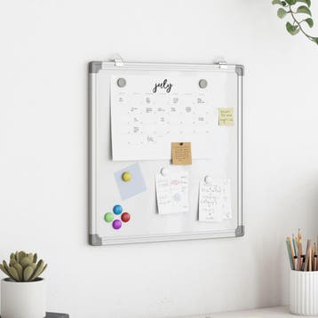 vidaXL Whiteboard magnetisch 60x60x1,7 cm aluminium, Verzenden