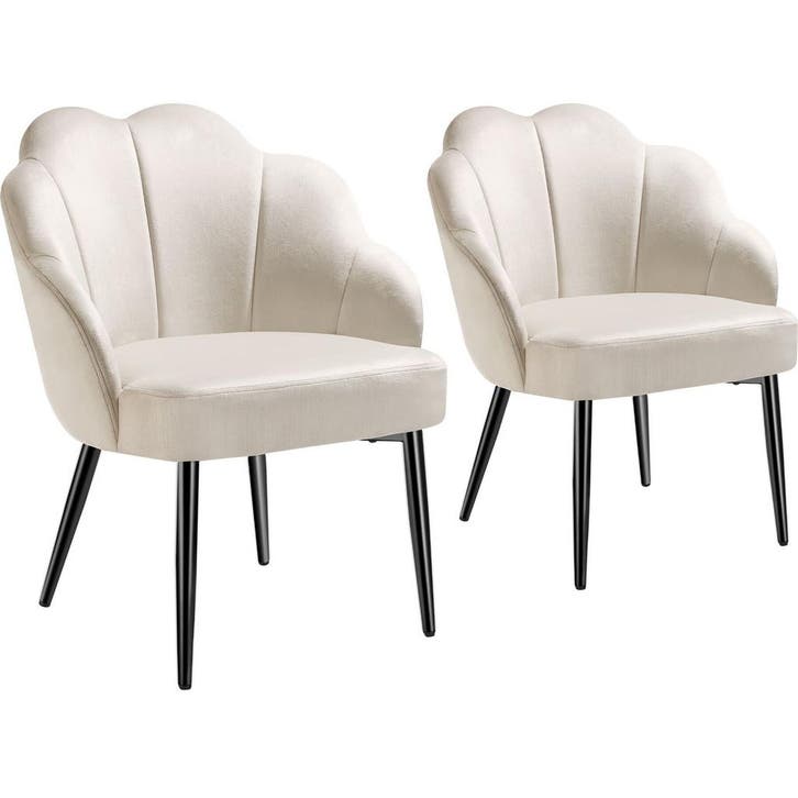 tectake Cocktail stoel Hellen, gestoffeerd met fluwelen bekl, Maison & Meubles, Chaises, Envoi