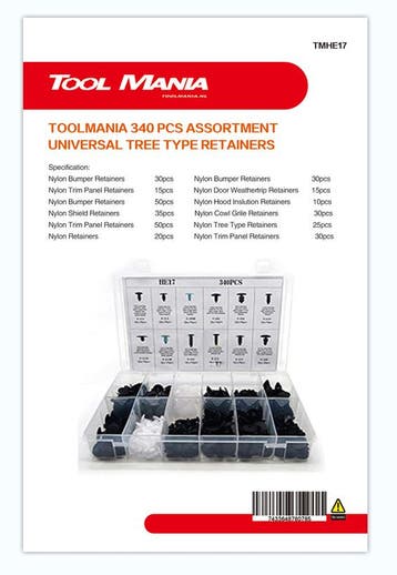 TM 340 Delige Assortiment bekleding Clips Rivits  MIX, Verzenden