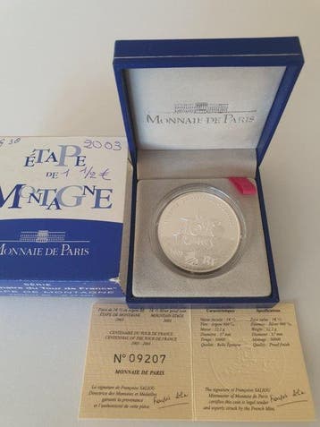France. 1 1/2 Euro 2003 Centenaire du Tour de France -