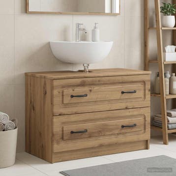 vidaXL Wastafel kabinet voor de badkamer UTRECHT Artisanaal, Verzenden, Nieuw
