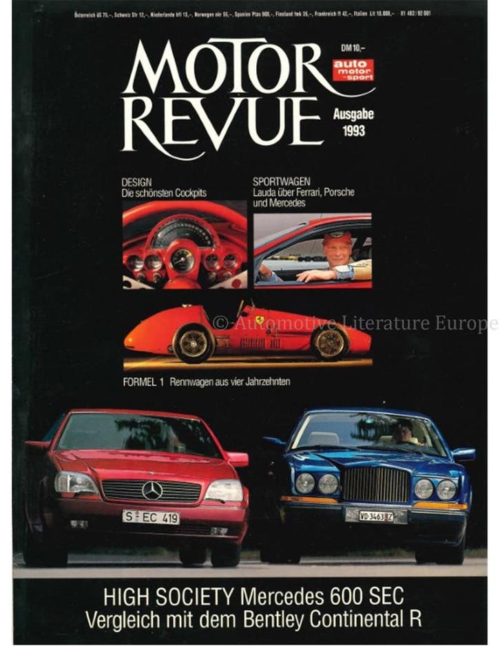 1993 MOTOR REVUE JAARBOEK DUITS, Boeken, Auto's | Folders en Tijdschriften, Ophalen of Verzenden