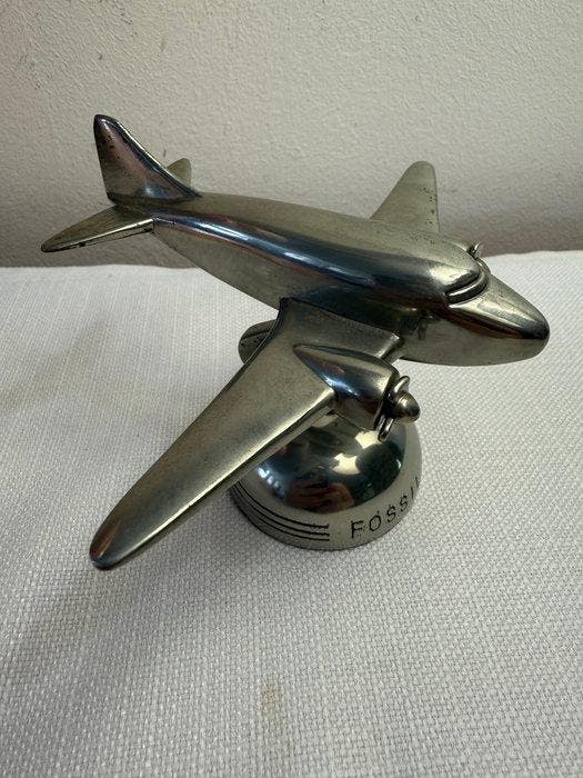 Fossil Watch Airplane Store Advertising Display Metal Desk, Antiek en Kunst, Antiek | Wandborden en Tegels