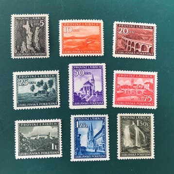 Duitse Rijk - Bezetting van Ljubljana (1944-1945) 1945 -, Gestempeld