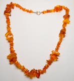 Barnsteen - 925 zilver - natuurlijk oranje Baltische amber -