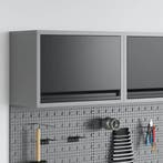 vidaXL Gereedschapskast met opslag Zwart en Grijs 50 x 25 x, Doe-het-zelf en Bouw, Verzenden, Nieuw