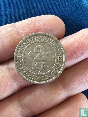 Groenland 2 kroner 1922, Timbres & Monnaies, Verzenden, Losse munt