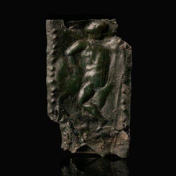 Oud-Romeins Brons dansende Maenad of Venus-appliqué -