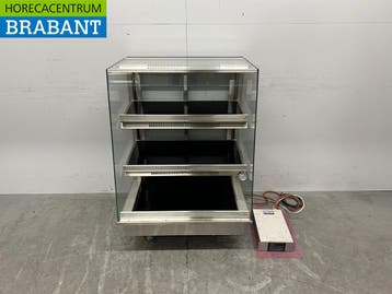 Ubert RVS Warmtevitrine Warmhoudvitrine 80 cm 230V Horeca, Ophalen of Verzenden