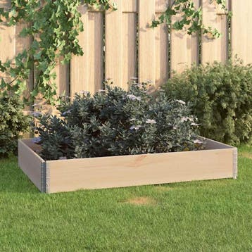 vidaXL Plantenbak verhoogd 80x120 cm massief grenenhout, Tuin en Terras, Verzenden, Nieuw