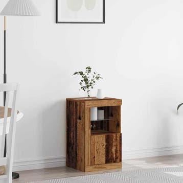 vidaXL LED Dressoir 41 x 37 x 67 cm Bewerkt hout Oudhout, Verzenden