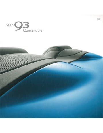 2007 SAAB 9-3 CABRIOLET BROCHURE ENGELS (USA), Nieuw