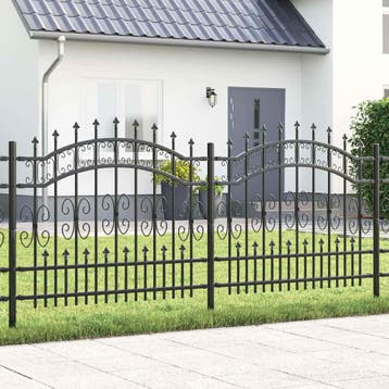 vidaXL Tuinhek KAMPEN 240 x 140 cm Poedercoated staal Grijs, Verzenden