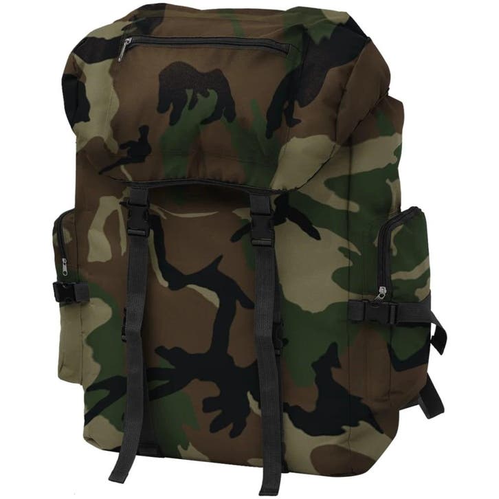 vidaXL Rugzak legerstijl 65 L camouflage, Bijoux, Sacs & Beauté, Sacs | Sacs à dos, Envoi
