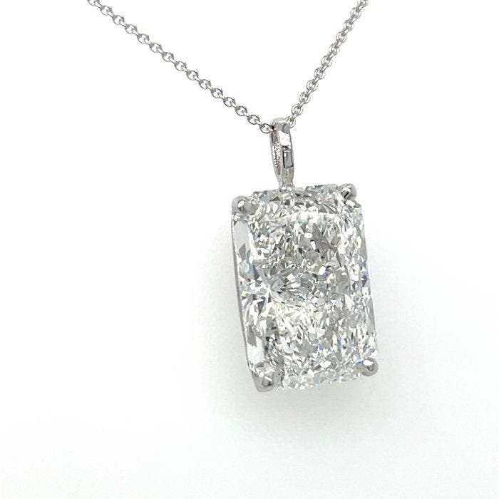 Halsketting - 14 karaat Witgoud - 10.07ct. tw. Diamant, Handtassen en Accessoires, Kettingen