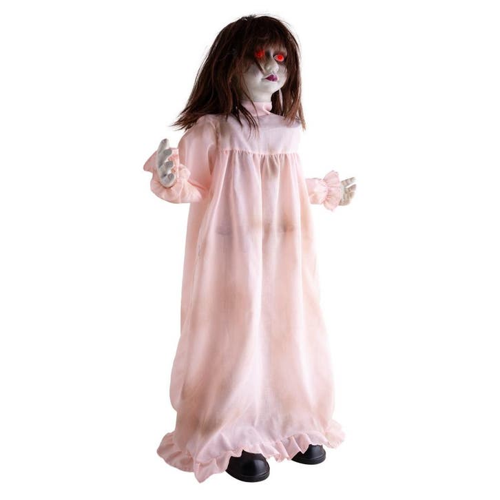 Animatronic Halloween Decoratie Peek A Boo Girl 80cm, Kinderen en Baby's, Speelgoed | Poppen