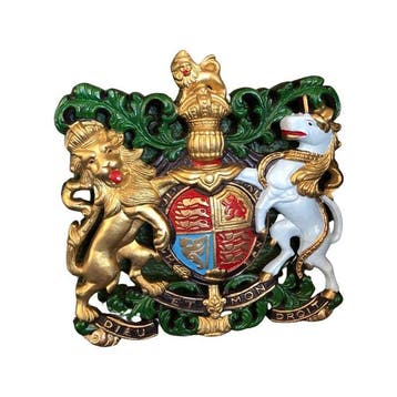 Het Britse koninklijke wapenschild. - Plaque - Gietmetaal
