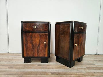 Nachtkastje (2) - Nachtkastjes in Art Deco-stijl, van, Antiek en Kunst