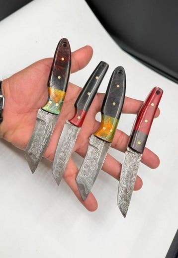 Keukenmes - Japanse mes. Handgemaakt keukenmes. Damascus