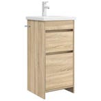 vidaXL Badkamer Vanity met Wastafel Sonoma Eiken 42 x 40 x, Maison & Meubles, Tables | Coiffeuses, Verzenden