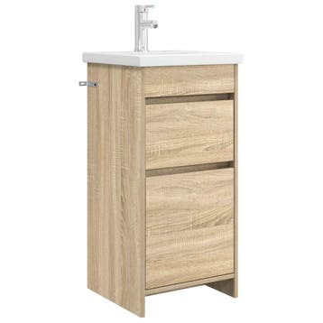 vidaXL Badkamer Vanity met Wastafel Sonoma Eiken 42 x 40 x, Verzenden, Nieuw