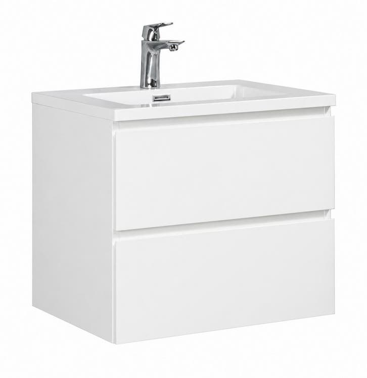 Badkamermeubel Set Angela 60cm Wit Badmeubel, Huis en Inrichting, Badkamer | Badkamermeubels, Nieuw, Verzenden