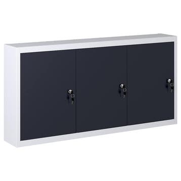 vidaXL Gereedschapskast voor aan de wand metaal grijs en, Doe-het-zelf en Bouw, Verzenden, Nieuw