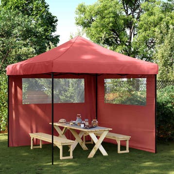 vidaXL Partytent 292 x 292 x 315 cm Bordeauxrood Oxford Stof, Verzenden, Nieuw