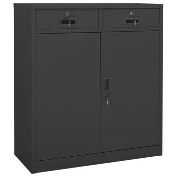 vidaXL Kantoorkast 90x40x102 cm staal antracietkleurig, Verzenden, Nieuw