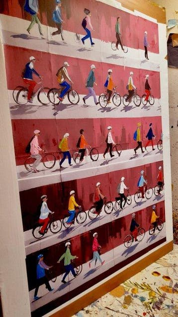 Giorgio Stocco - Cyclists 31- opera unica