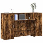 vidaXL Receptiebalie 180x50x103,5 cm bewerkt hout gerookt, Verzenden, Nieuw