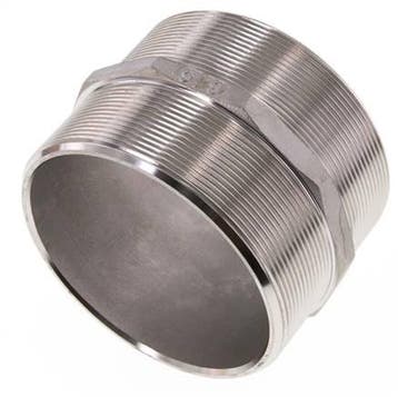 Double embout G4 en acier inoxydable Joint plat 16bar, Bricolage & Construction, Verzenden