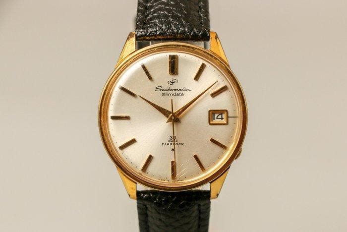 Seiko - Seikomatic Slim Date 30 Jewels - Zonder minimumprijs, Bijoux, Sacs & Beauté, Montres | Anciennes | Antiquités