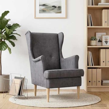 vidaXL Fauteuil Donkergrijs ARES, Verzenden, Nieuw