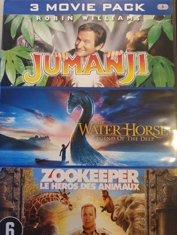 3 Movie pack DVD Jumanji-Zookeeper-The Water Horse, Verzenden