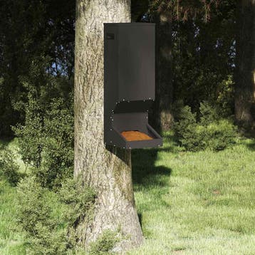 vidaXL Hertenkorf Zwart 28 x 30 x 80 cm 3 kg Koudgewalst, Verzenden